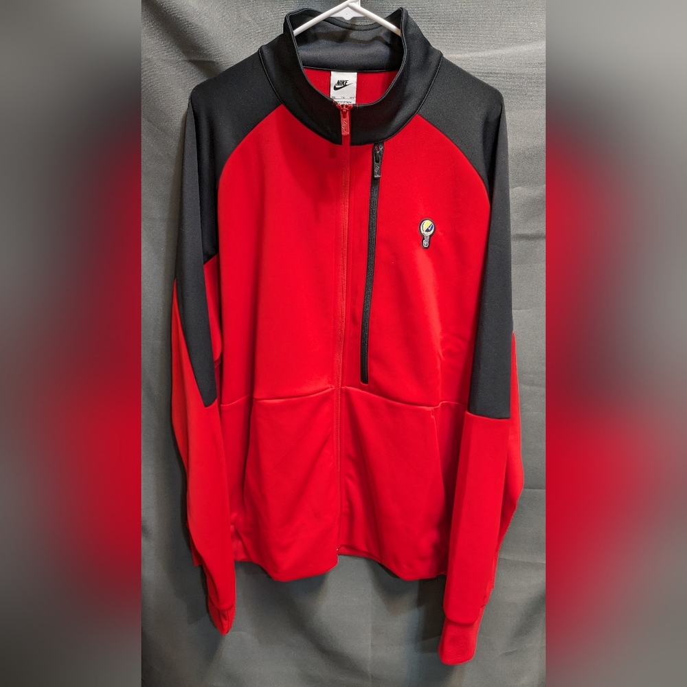 Nike Basketball Red Black Jacket Full Zip Peace Love DZ3074 657 Men Size XXL